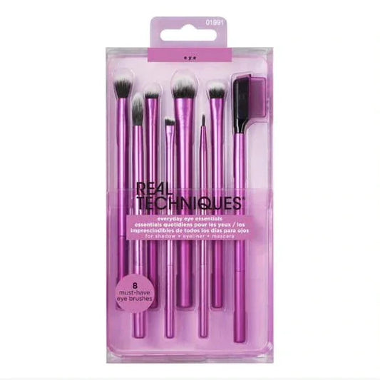 Real Techniques Everyday Eye Essentials Brush Set – 8 Pcs Eye Makeup Brushes
