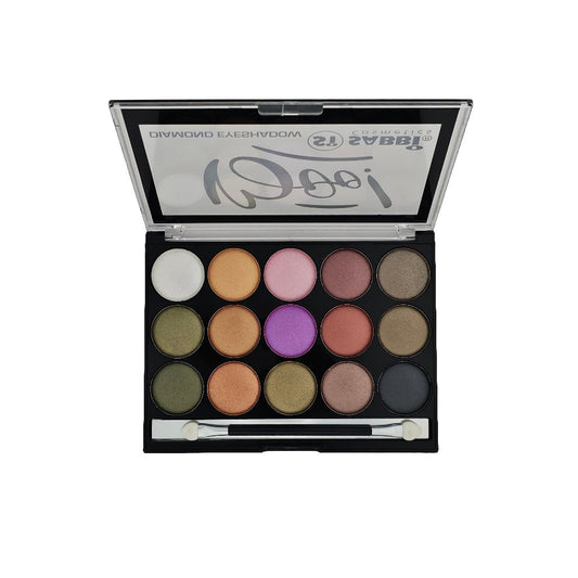 Sabbi Diamond Eyeshadow Palette - Vibrant Shimmer & Matte Shades - Lotshop.pk