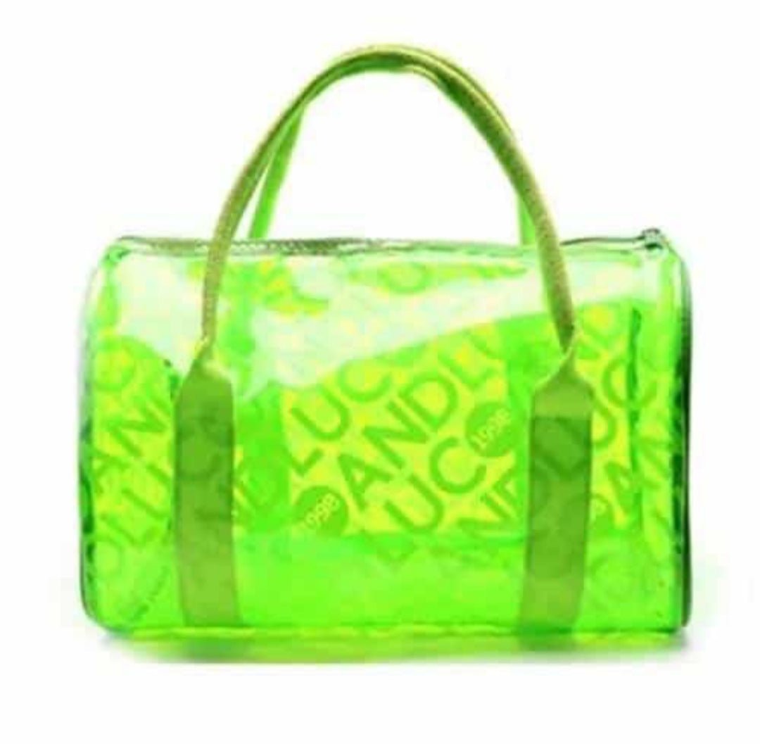 Transparent Waterproof Handbag Swimming Bag Clear Jelly Bucket at Lotshop.pk