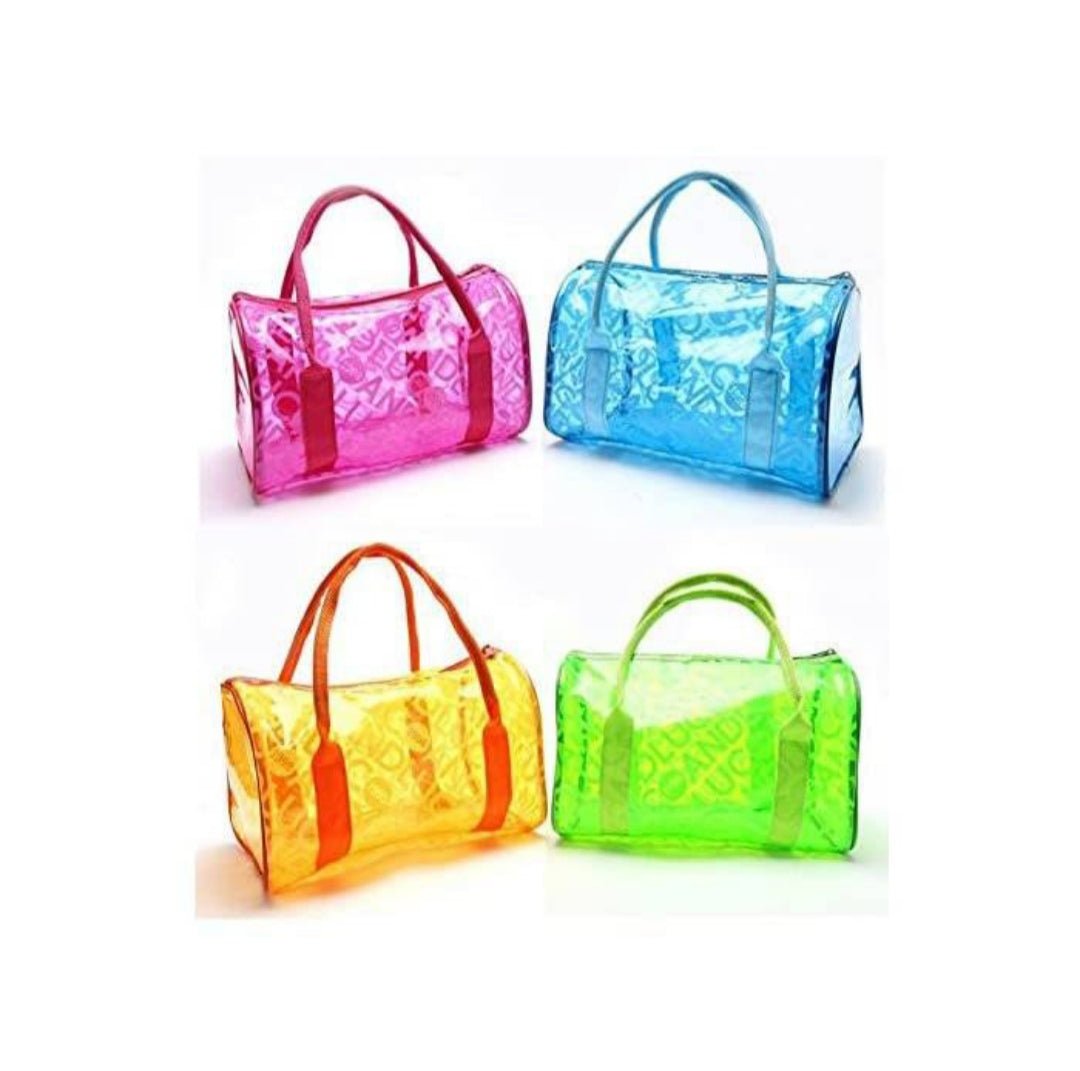 Transparent Waterproof Handbag Swimming Bag Clear Jelly Bucket at Lotshop.pk