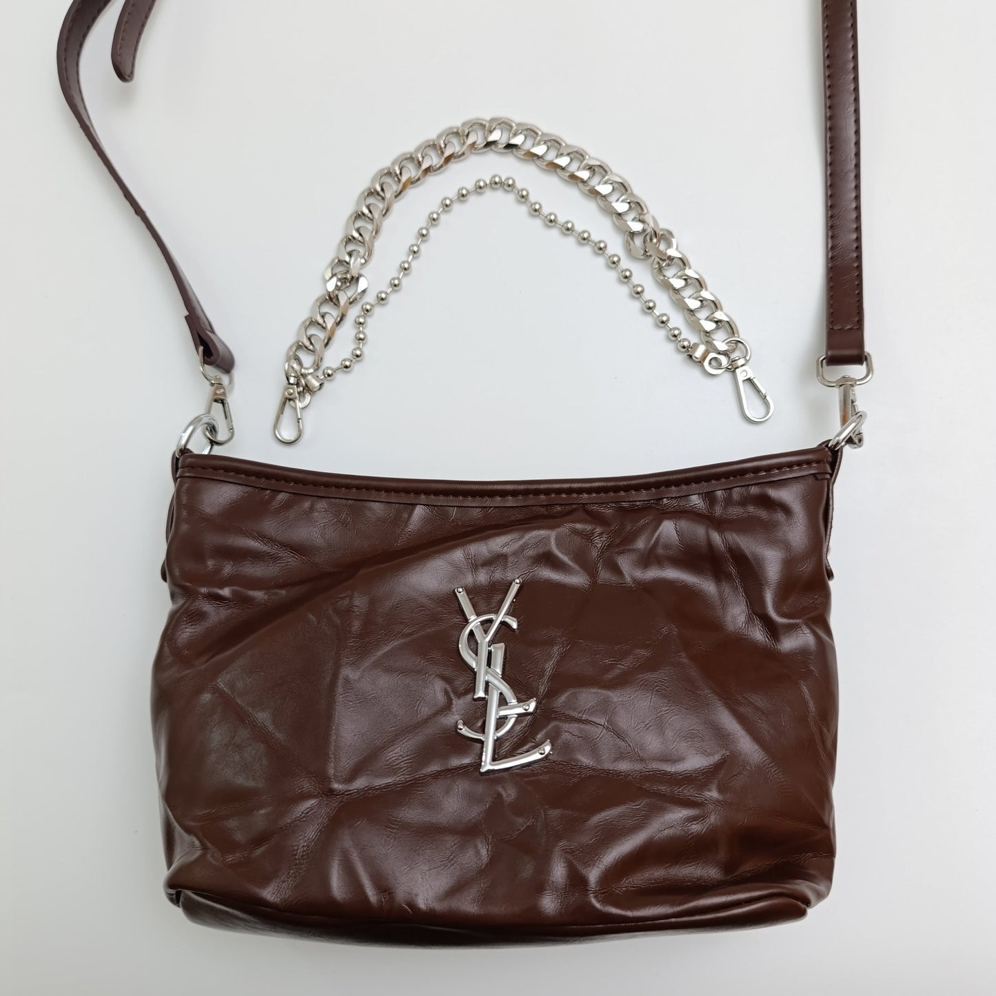 YSL - Inspired Chain Shoulder Bag – Premium Faux Leather, Dual Strap Design - 5646 - Lotshop.pk