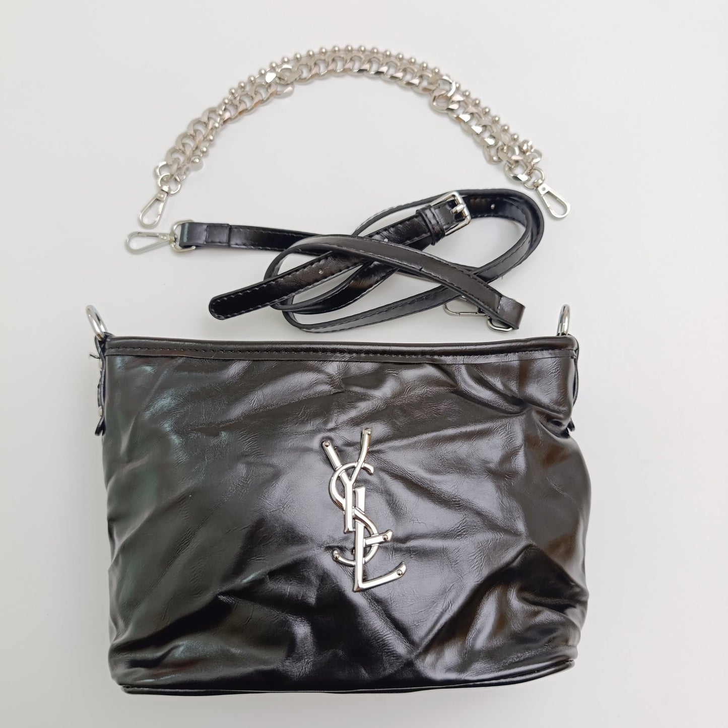YSL - Inspired Chain Shoulder Bag – Premium Faux Leather, Dual Strap Design - 5646 - Lotshop.pk