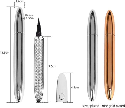 Upgraded 2 in 1 Eye Liner Glue Pen Diamond Bling Glitter Liquid Eyeliner