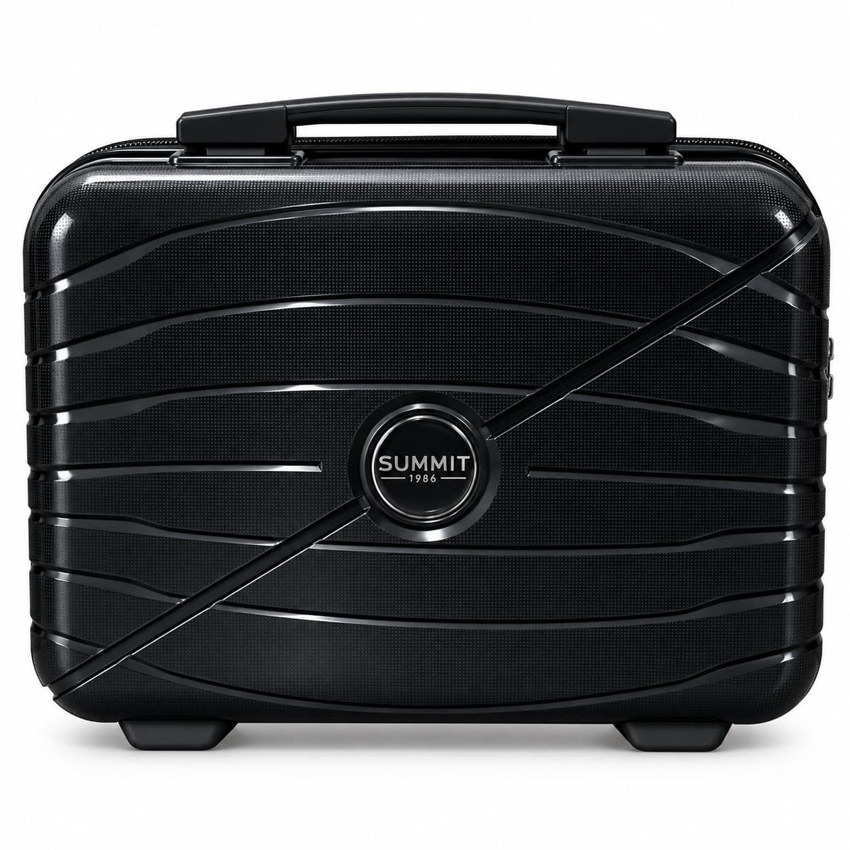 SUMMIT 1986 Hard Shell Makeup Vanity Case with Lock – Travel Cosmetic Organizer Bag