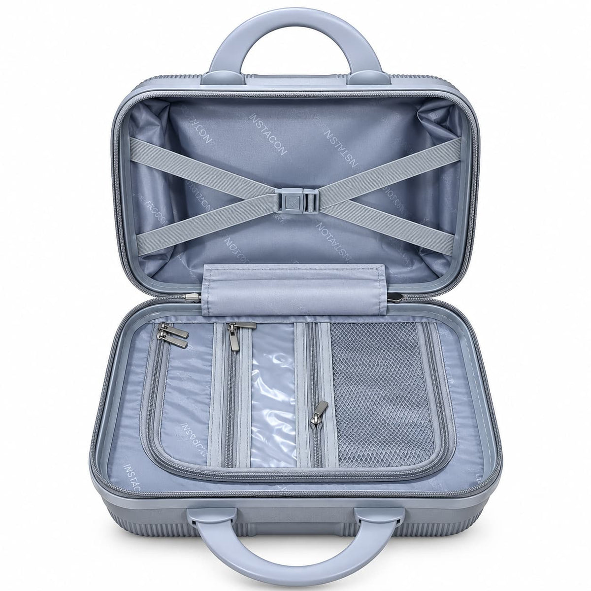 INSTAGON Hard Shell Makeup Vanity Case – Portable Travel Cosmetic Organizer Bag