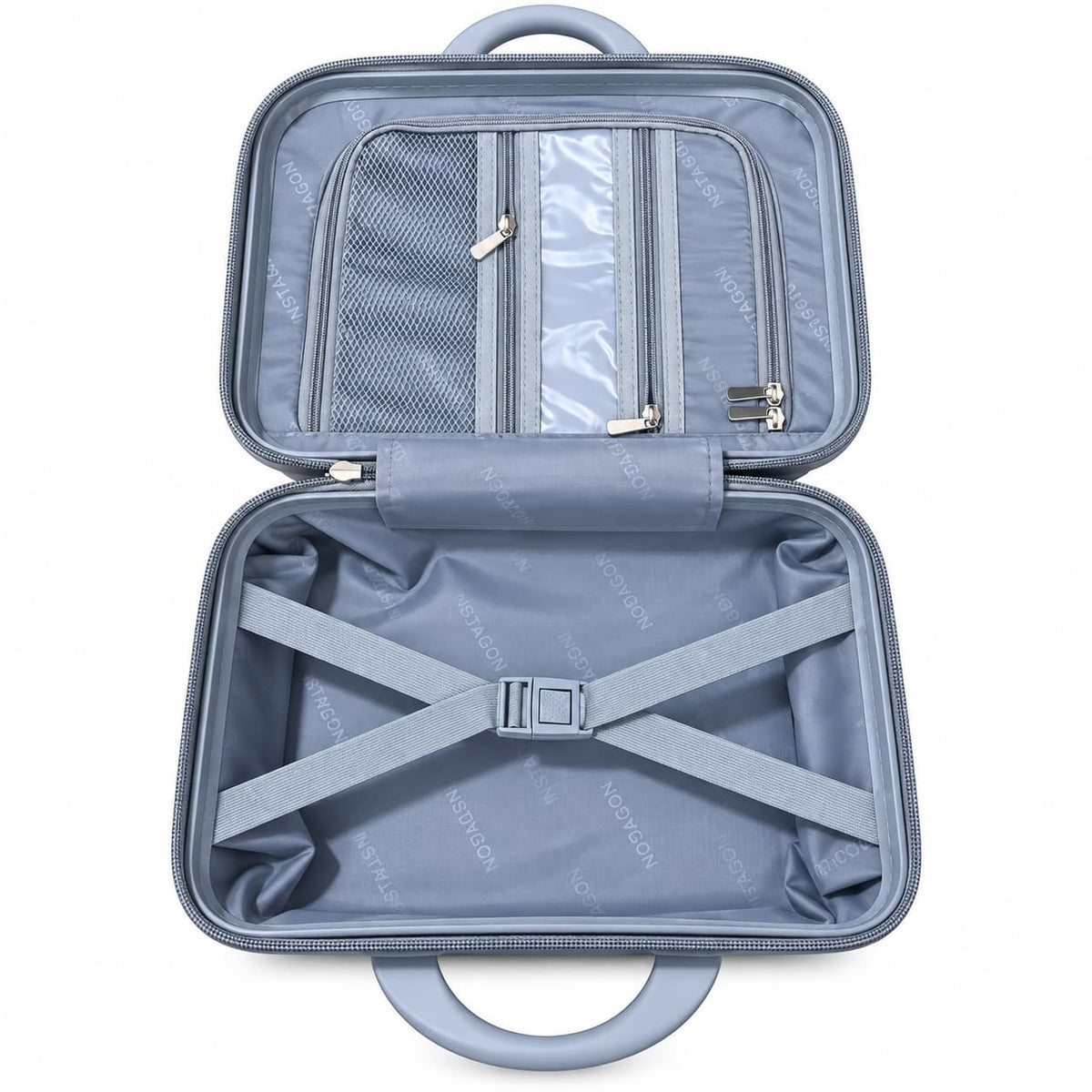 INSTAGON Hard Shell Makeup Vanity Case – Portable Travel Cosmetic Organizer Bag