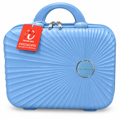 INSTAGON Hard Shell Makeup Vanity Case – Portable Travel Cosmetic Organizer Bag