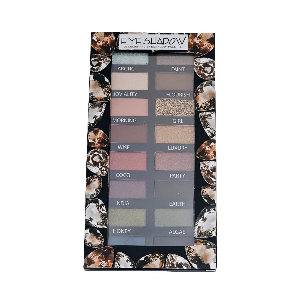 16 Color Pro Eyeshadow Palette – Rich Pigments & Bold Looks - Lotshop.pk