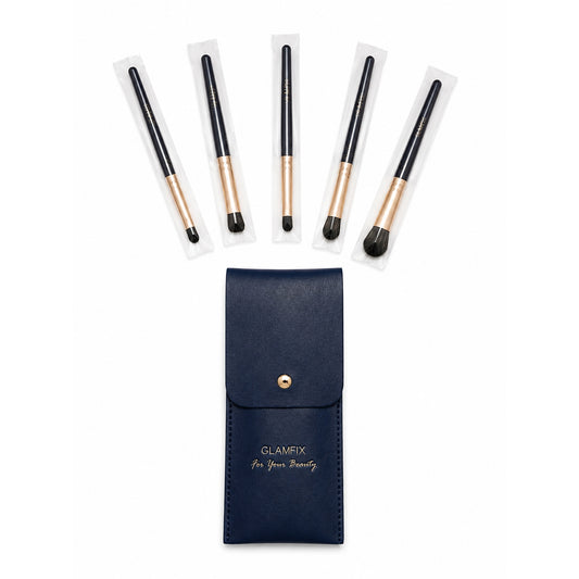 GLAMFIX 5-Piece Travel Makeup Brush Set with Premium Carry Case | Portable Makeup Brushes Pakistan