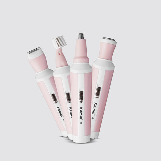4-in-1 USB Rechargeable Lady Shaver Beauty Kit – Women's Hair Remover & Grooming Trimmer Pakistan