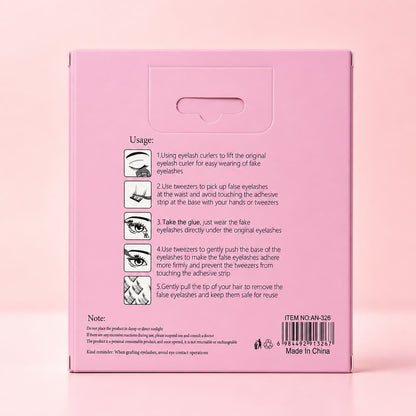 ANJIEER DIY Cluster Eyelashes Kit with Mixed Lashes, Bond, Seal & Tweezers – False Lashes Pakistan