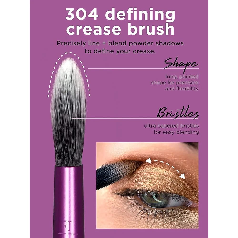 Real Techniques Perfect Crease Duo RT 302 & RT 304 Eyeshadow Makeup Brush Set price online in Pakistan
