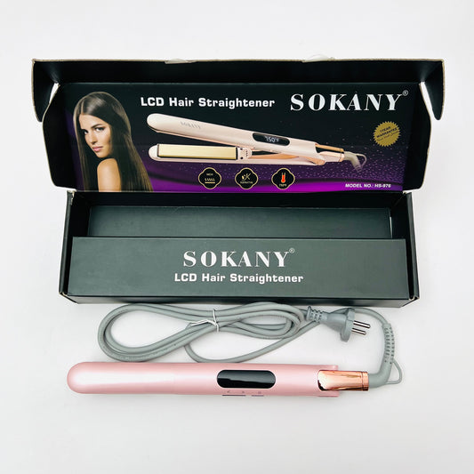 Sokany LCD Hair Straightener – Model HS-976 | Variable Temperature Control | Lotshop.pk