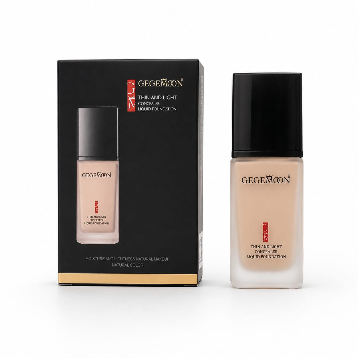 GEGEMOON Thin & Light Liquid Foundation 30ml – Natural Color Lightweight Makeup Base Pakistan