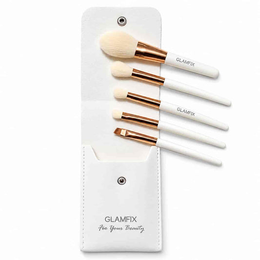 GLAMFIX professional eyeshadow and eyebrow brush set with pouch best price online in Pakistan	