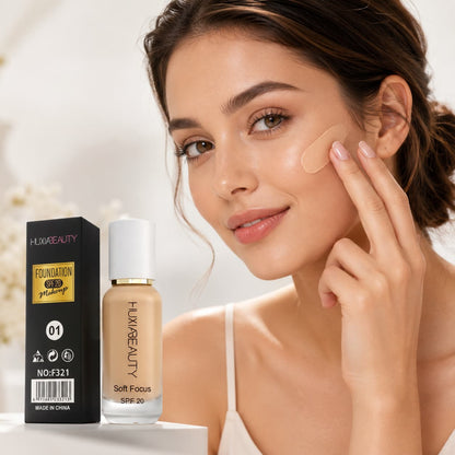 HUXIABEAUTY Soft Focus Liquid Foundation SPF 20 Shade 01 – Smooth Face Makeup Base Pakistan