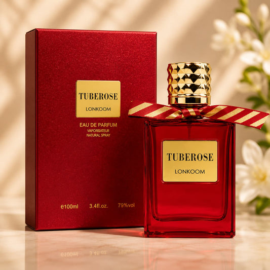 LONKOOM Tuberose Eau De Parfum 100ml Red Bottle – Luxury Floral Perfume for Women