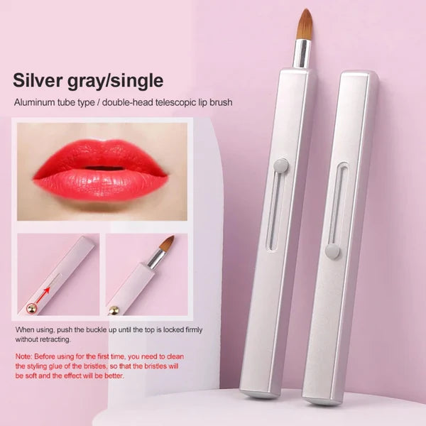 Square Long Rod Retractable Lip Brush – Precision Makeup Tool