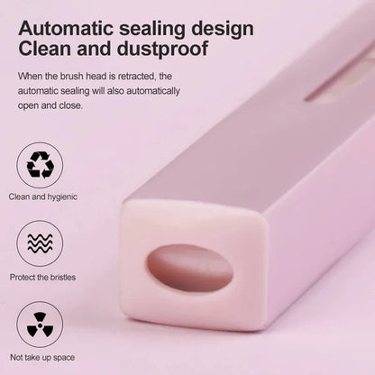 Square Long Rod Retractable Lip Brush – Precision Makeup Tool