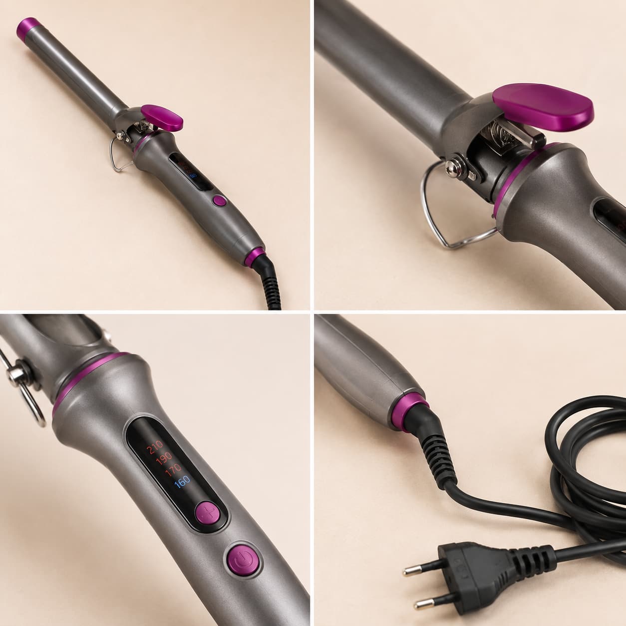 Professional Ceramic Hair Curling Iron – Fast Heating Curling Wand for Long-Lasting Curls & Waves