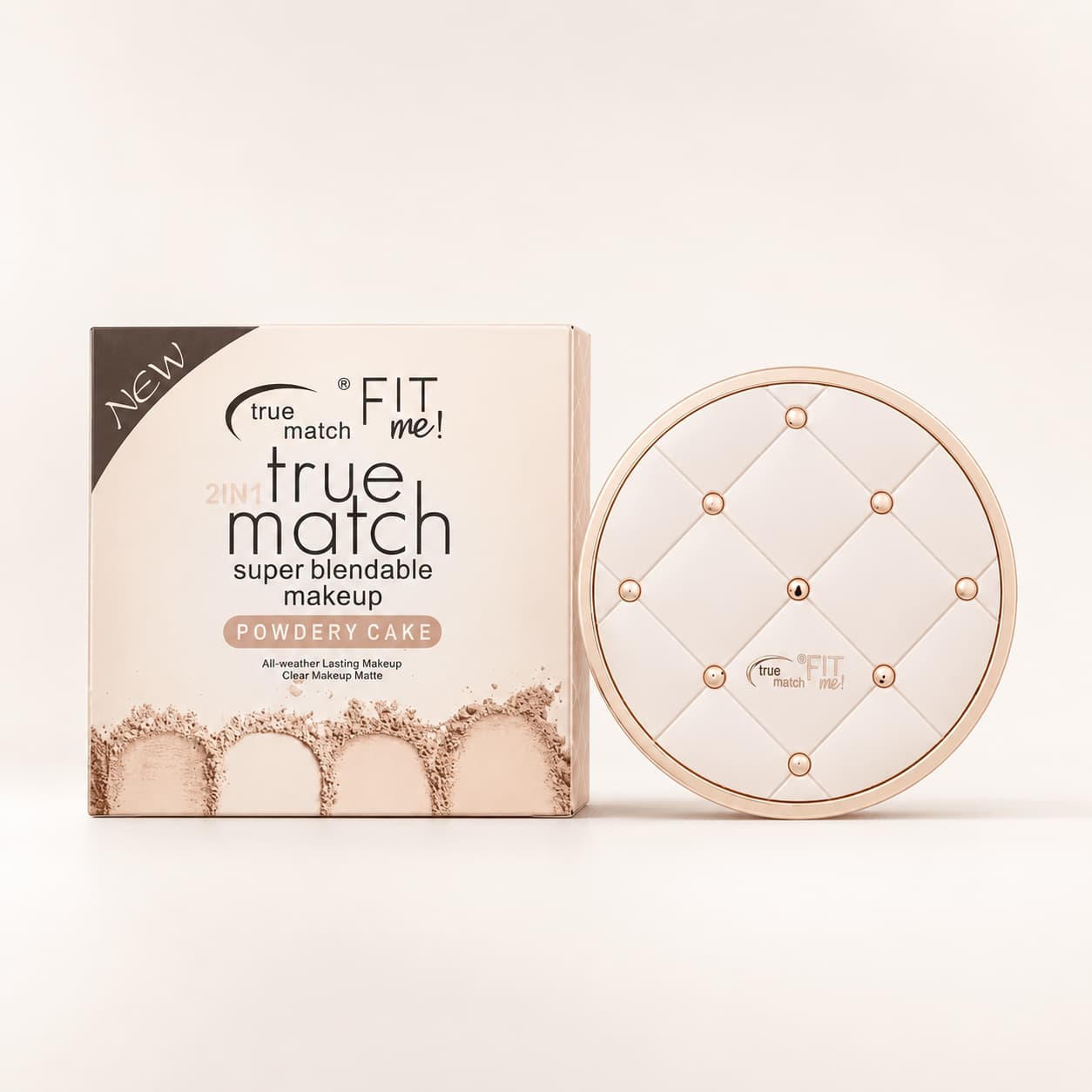 True Match Fit Me 2-in-1 Powdery Cake – Super Blendable Matte Compact Face Powder Pakistan