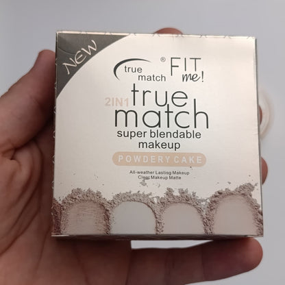 True Match Fit Me 2-in-1 Powdery Cake – Super Blendable Matte Compact Face Powder Pakistan