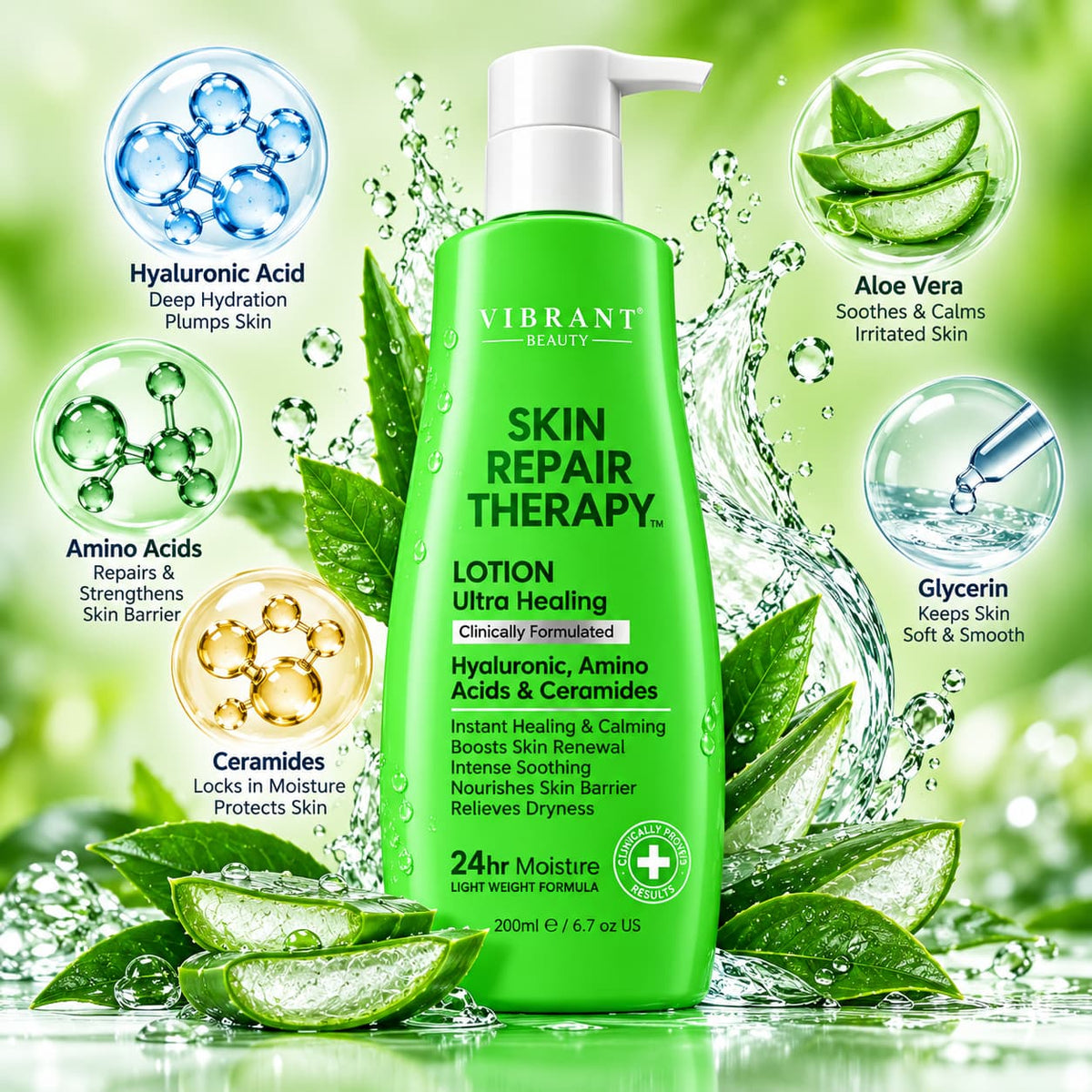 Vibrant Beauty Skin Repair Therapy Lotion 200ml – Moisturizing, Brightening & Repair Body Lotion | 5 Variants Pakistan