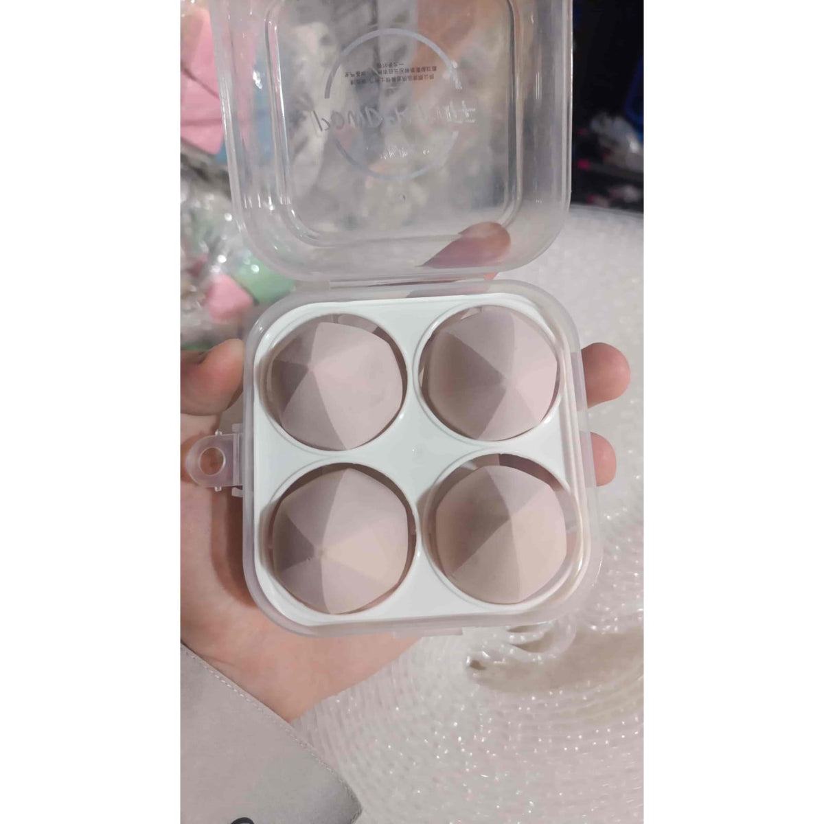 Lanei 4-Piece Powder Puff Set – Soft Wet & Dry Makeup Sponges with Storage Case