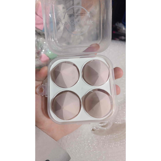 Lanei 4-Piece Powder Puff Set – Soft Wet & Dry Makeup Sponges with Storage Case