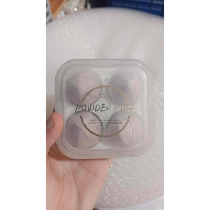Lanei 4-Piece Powder Puff Set – Soft Wet & Dry Makeup Sponges with Storage Case