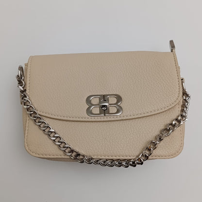 BB Logo Chain Crossbody Bag – Premium Faux Leather, Multiple Colors - 0128 - Lotshop.pk