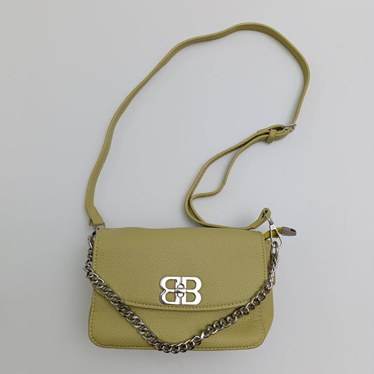 BB Logo Chain Crossbody Bag – Premium Faux Leather, Multiple Colors - 0128 - Lotshop.pk