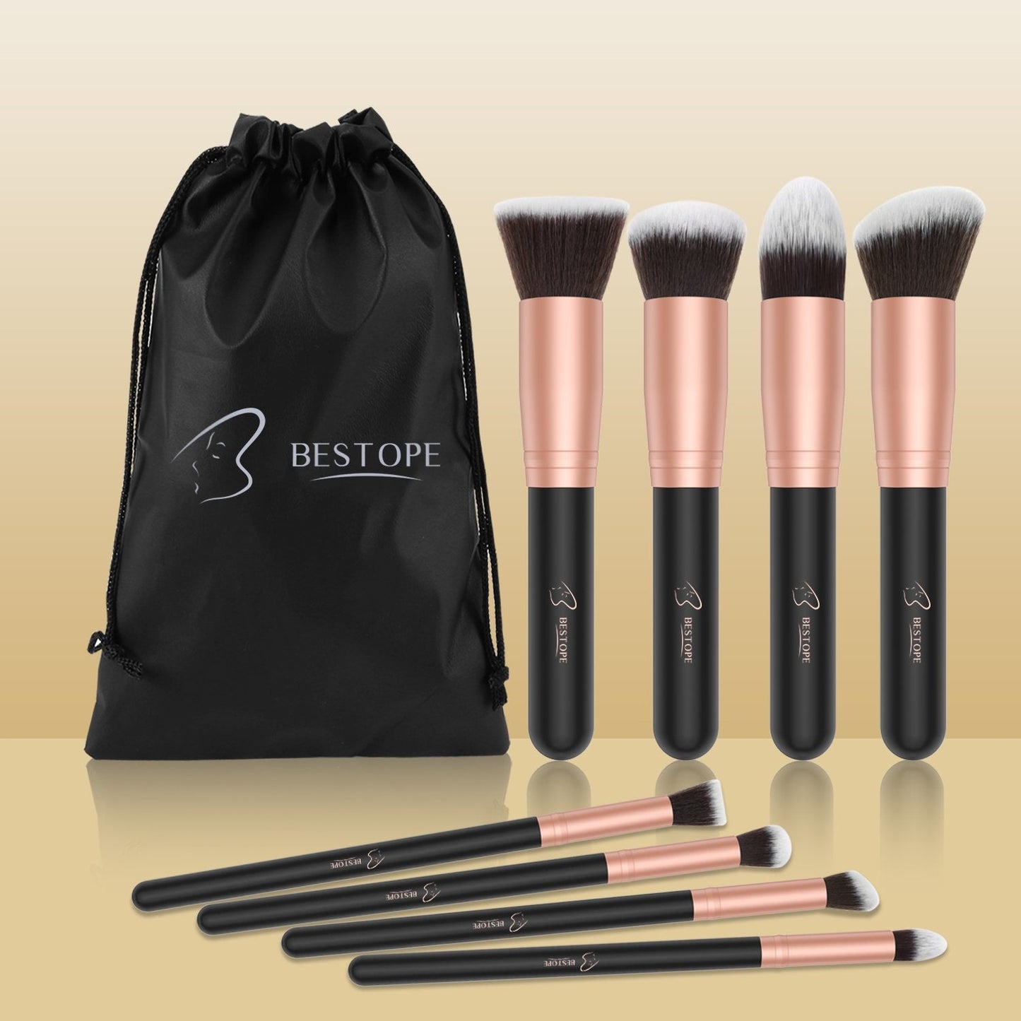 BESTOPE 8 Pieces Professional Makeup Brush Set – Flawless Application - Lotshop.pk