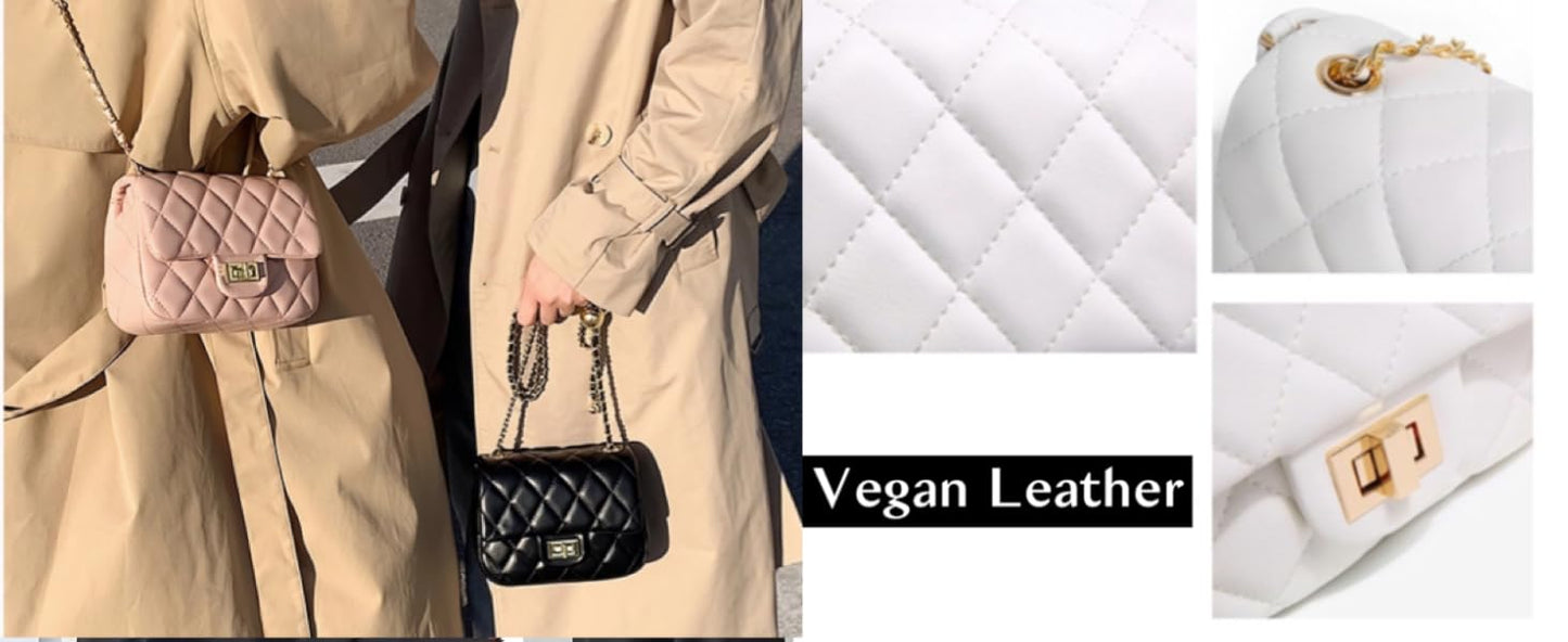 Black Quilted Heart Chain mini Shoulder Bag – Elegant Faux Leather Crossbody for Everyday Chic - Y - 140 - Lotshop.pk