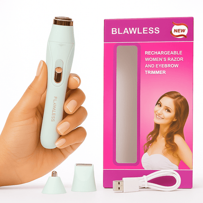 Blawless Rechargeable Women's Razor & Eyebrow Trimmer – Painless, Safe & Multi - Functional Grooming Tool - Lotshop.pk