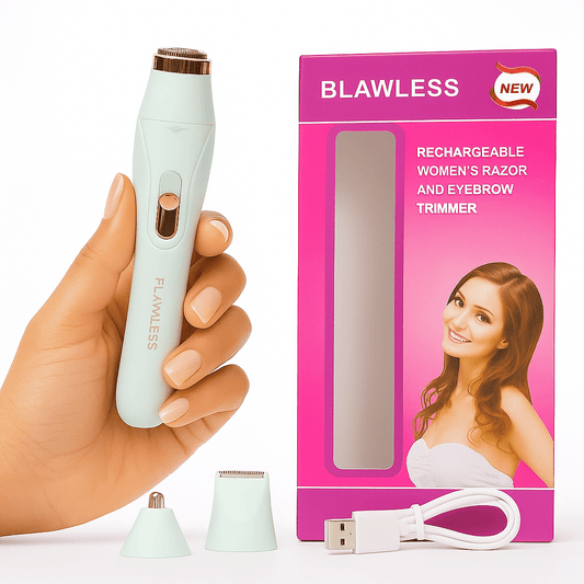 Blawless Rechargeable Women's Razor & Eyebrow Trimmer – Painless, Safe & Multi - Functional Grooming Tool - Lotshop.pk