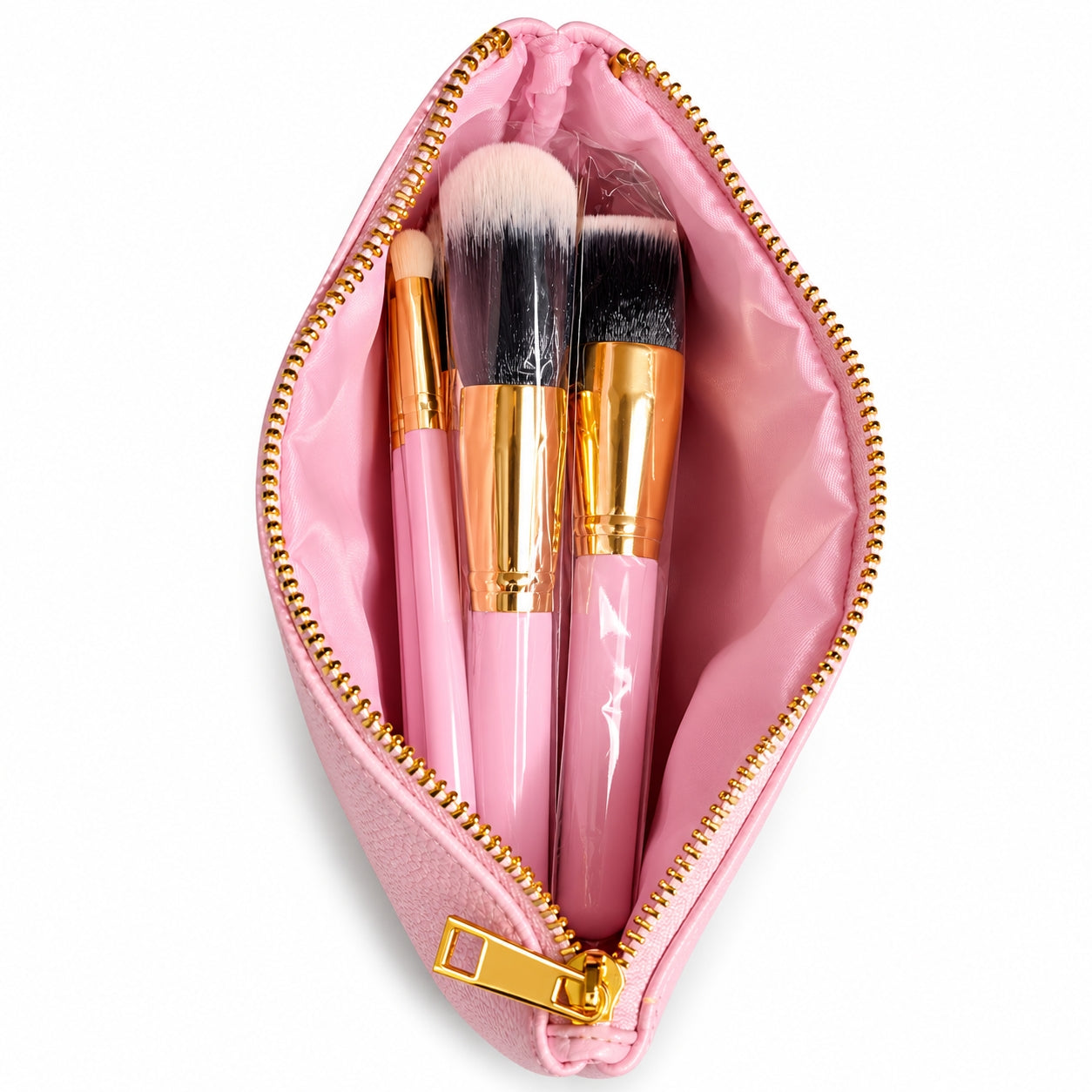Bonnie Dollie 15-Piece Makeup Brush Set with Pink Cosmetic Pouch Pakistan


