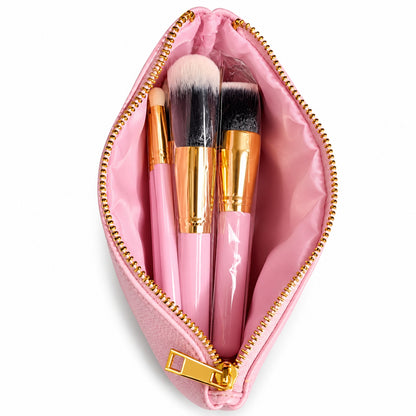Bonnie Dollie 15-Piece Makeup Brush Set with Pink Cosmetic Pouch Pakistan

