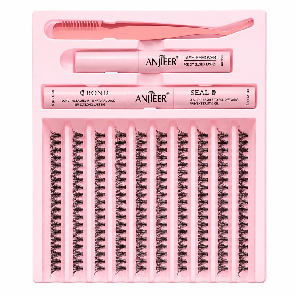 Buy ANJIEER DIY Lash Cluster Kit price online in Pakistan with bond, seal, remover and tweezers