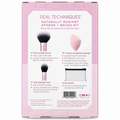 Buy Real Techniques Naturally Radiant Sponge + Brush Kit price online in Pakistan