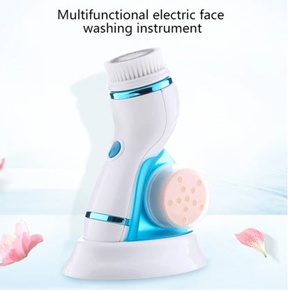 CNAIER 4 in 1 Electric Facial Cleansing Brush – Waterproof Deep Cleansing & Exfoliating Scrubber - Lotshop.pk
