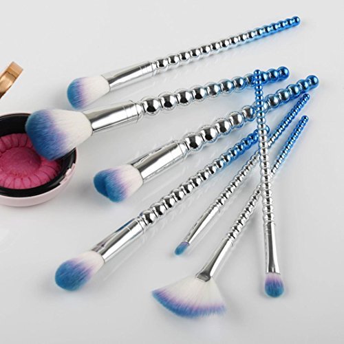 Colorful Beaded Handle Makeup Brush Set (7 Pcs) - Lotshop.pk