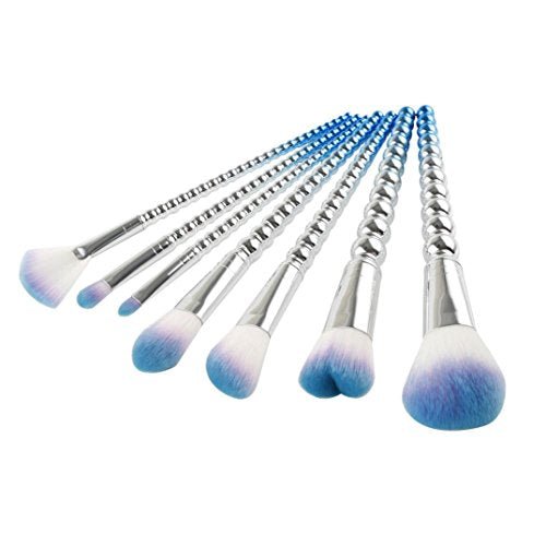 Colorful Beaded Handle Makeup Brush Set (7 Pcs) - Lotshop.pk