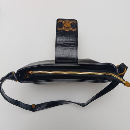 Crescent Emblem Shoulder Black & Brown Bag – Dual Strap Design - Lotshop.pk