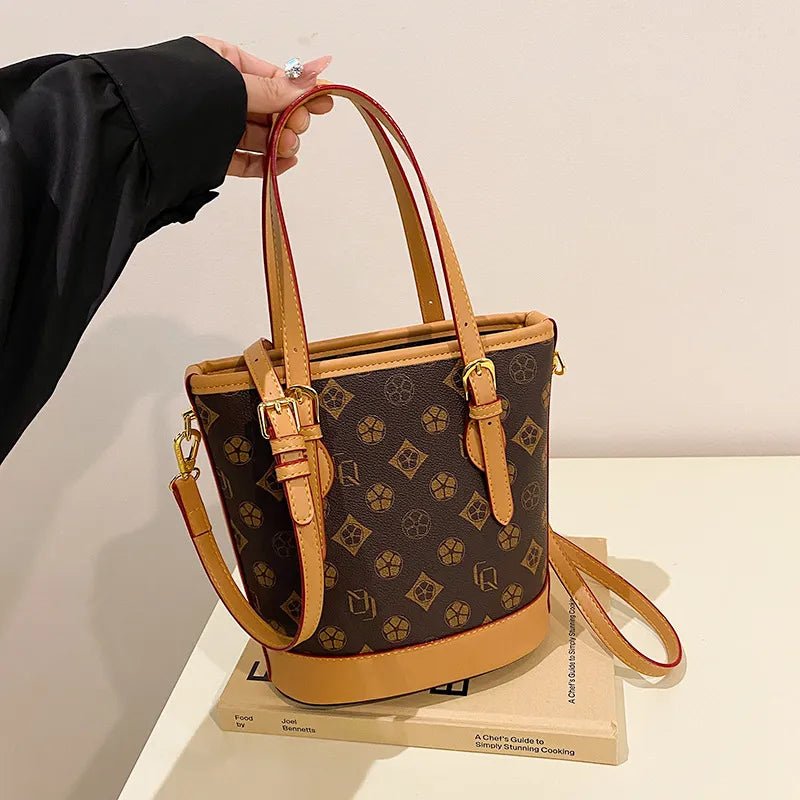 Designer - Inspired Bucket Bag – Premium Faux Leather Crossbody & Handbag - 6013 - Lotshop.pk