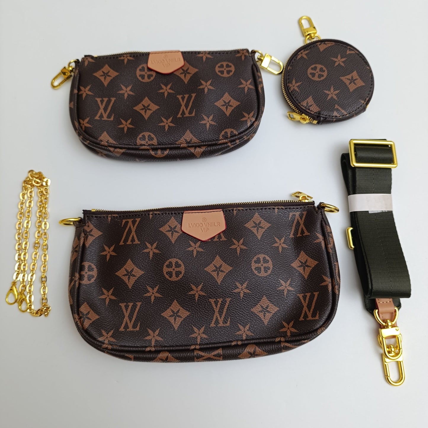 Designer - Inspired Monogram Multi - Pouch Bag Set – 1622 - Lotshop.pk