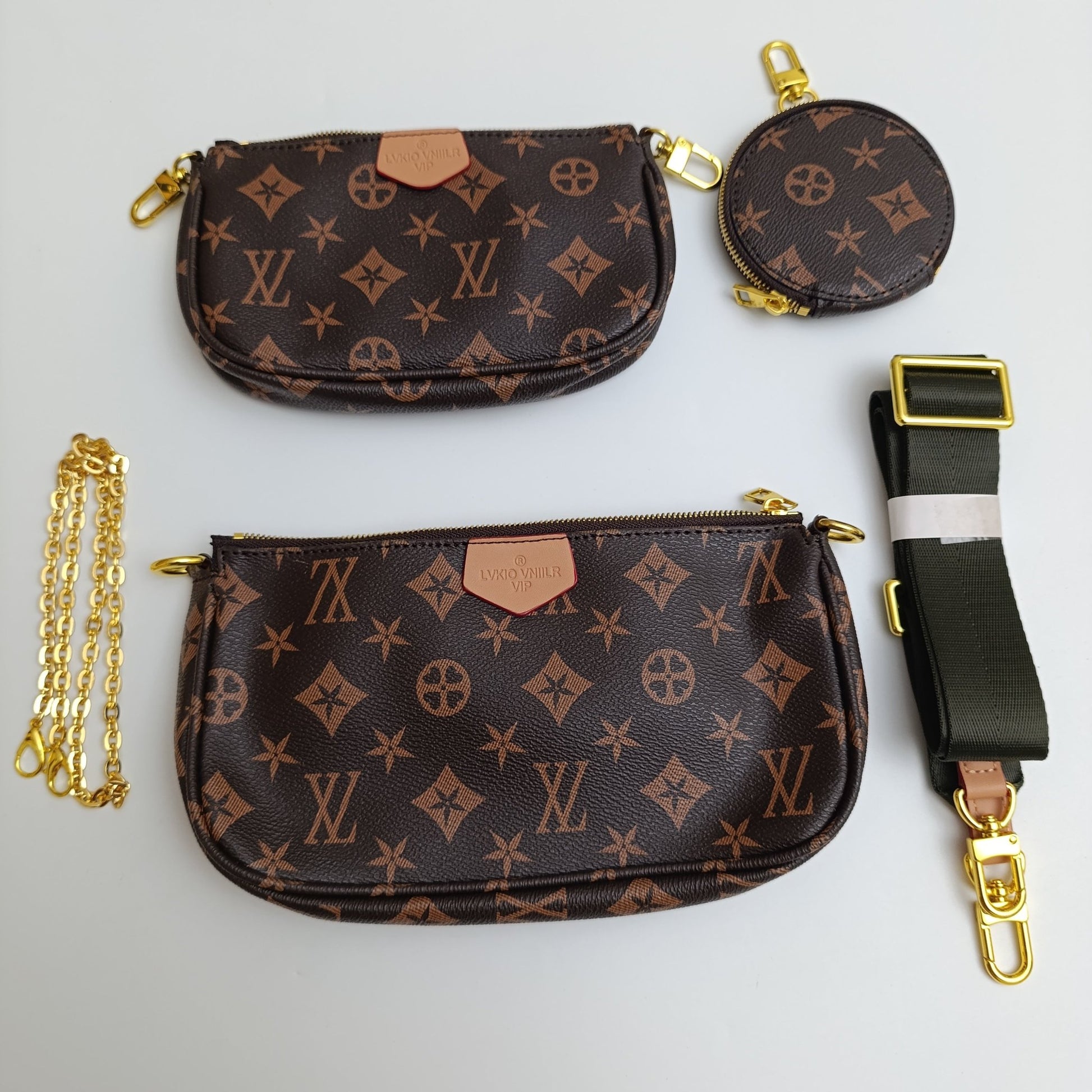 Designer - Inspired Monogram Multi - Pouch Bag Set – 1622 - Lotshop.pk