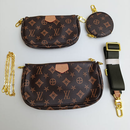 Designer - Inspired Monogram Multi - Pouch Bag Set – 1622 - Lotshop.pk