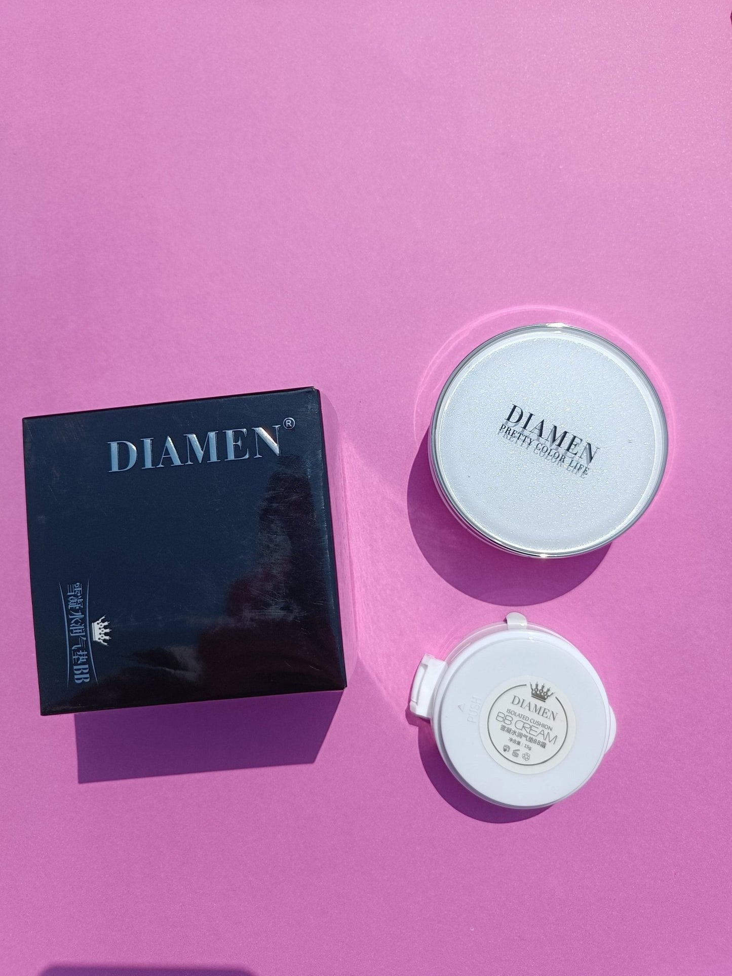 Diamen BB cream with extra isolated Cushion Available at Lotshop.pk