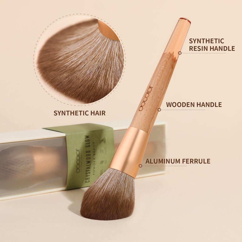 ✨ Docolor Crystalwood Glow Makeup Brush – Luxurious Soft Bristles for a Flawless Finish 💖 - Lotshop.pk